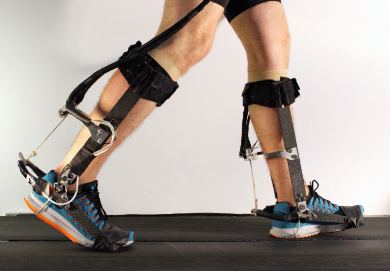 photo of Researchers optimize a powered exoskeleton to cut energy used in walking image