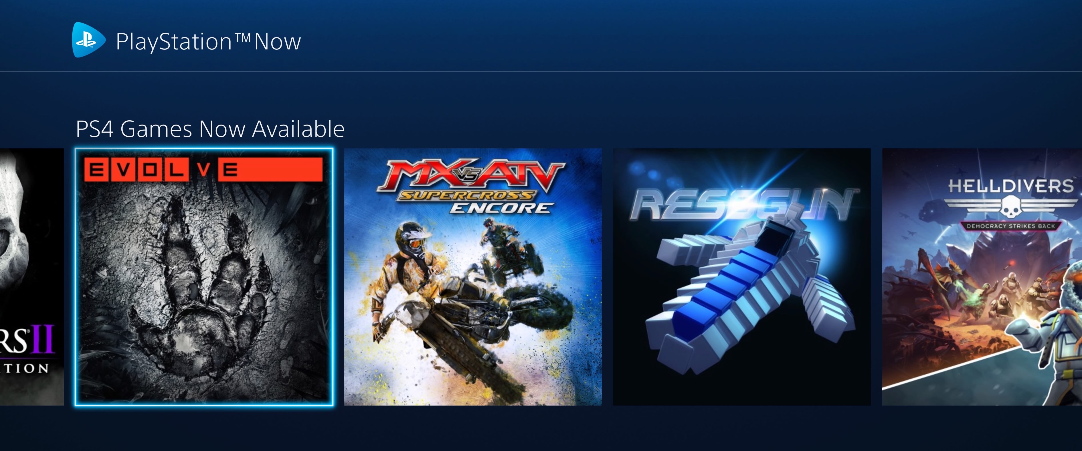 ps4 games playstation now