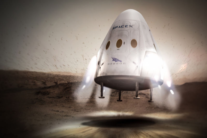 SpaceX seems to no longer be planning to land its Dragon spacecraft on Mars.