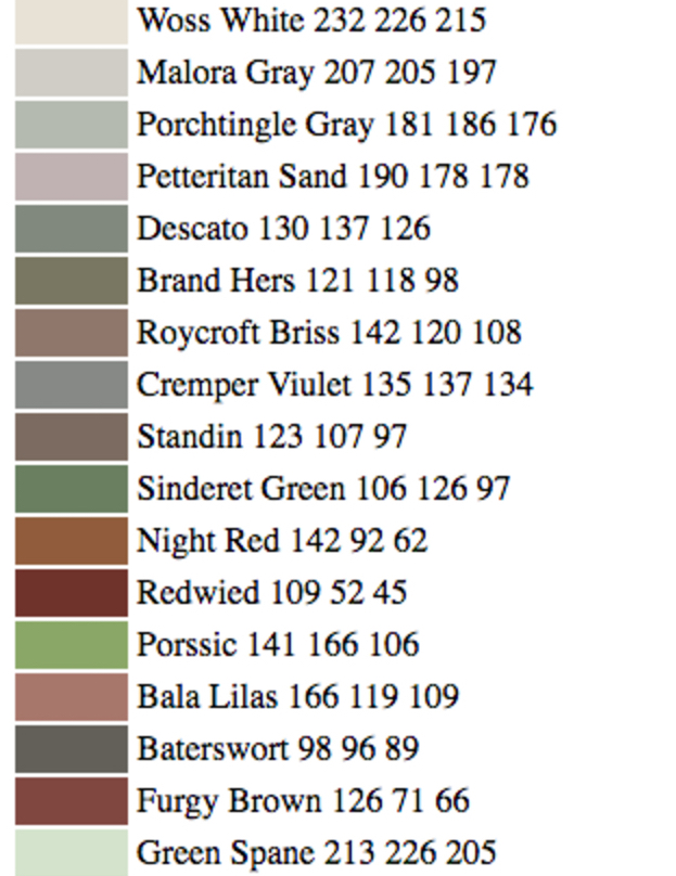 paint color names