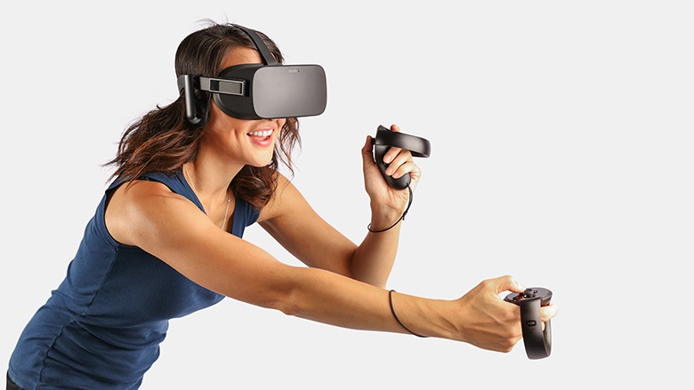 Just as there are no wires visible in this promotional shot, soon there will be no wires on a future Oculus standalone headset.
