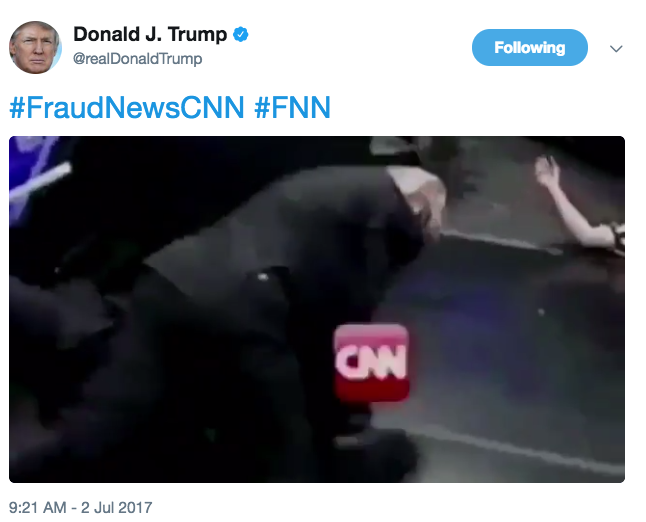 On July 2, President Donald Trump tweeted a video of himself wrestling CNN.