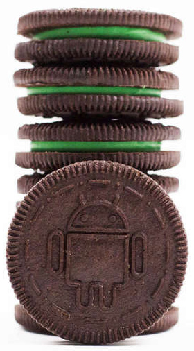 Nabisco produced a limited run of Android-themed Oreos for the launch event.