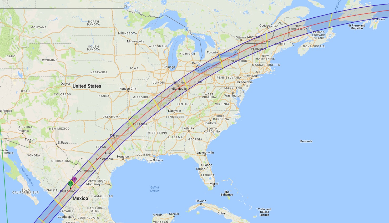 Solar Eclipse 2024 Path Of Totality : MAP: 2024 total solar eclipse