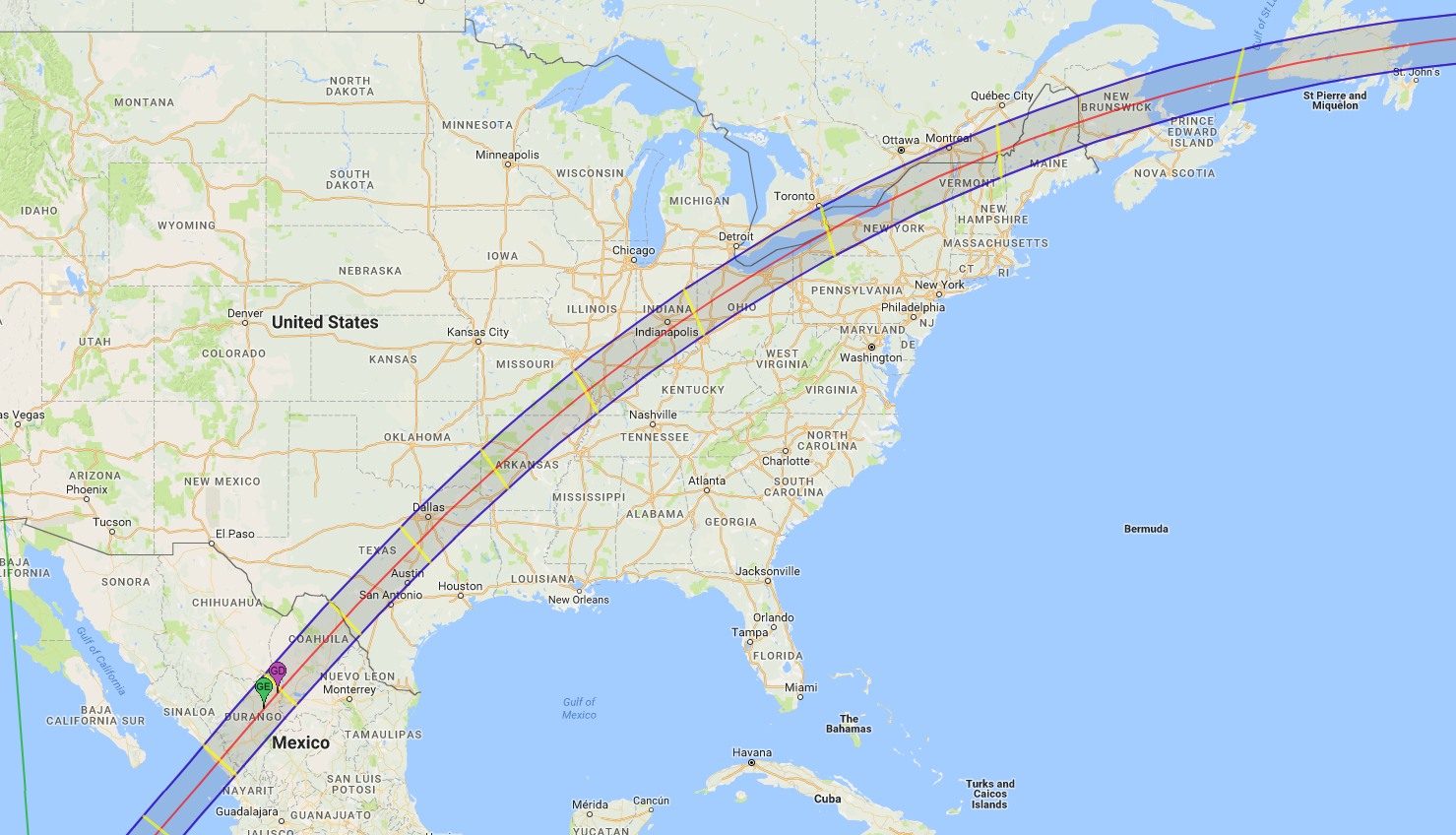 2024 Eclipse Path Of Totality Interactive Map Free Noami Nicole