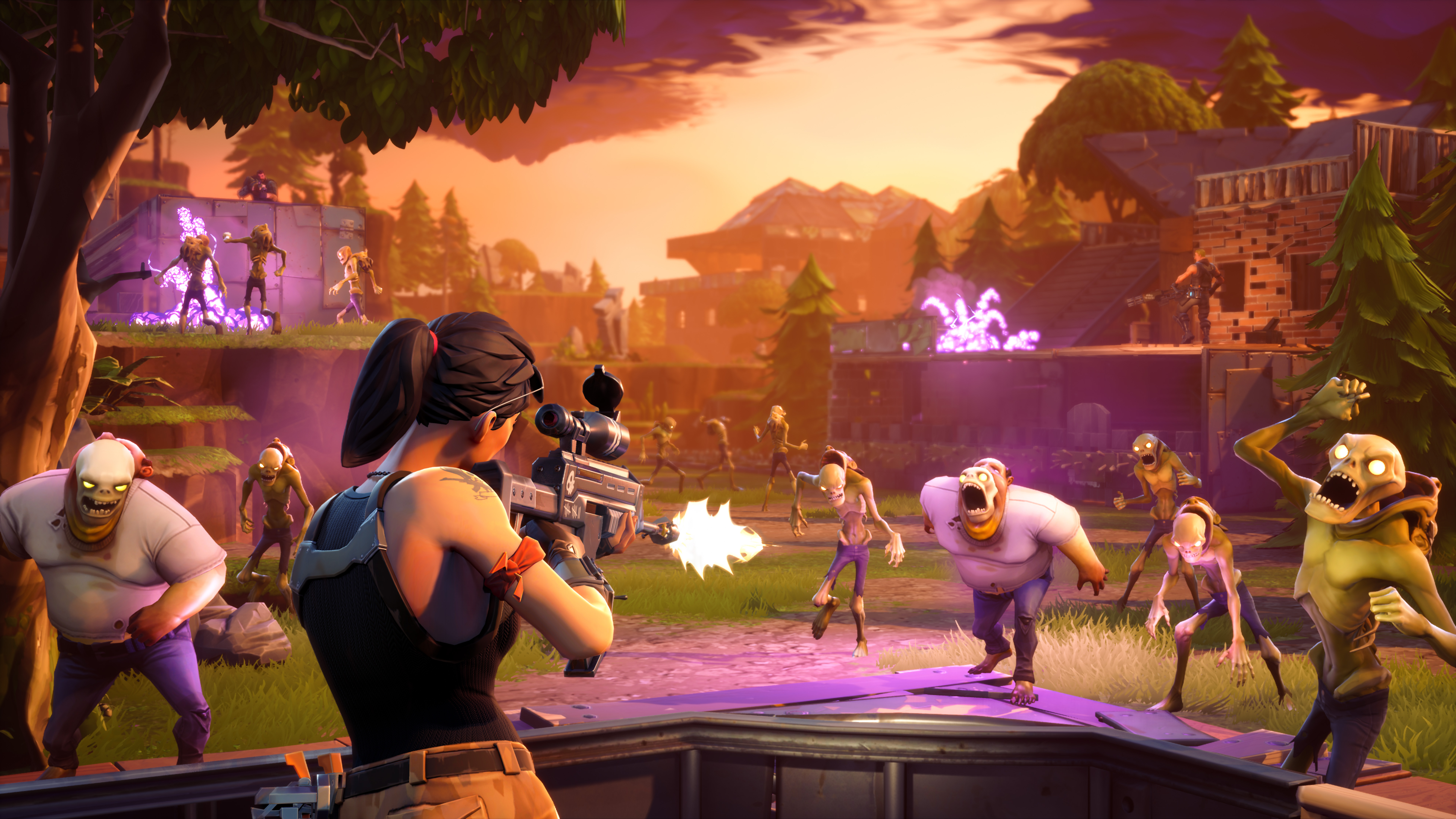 fortnite looks and feels like this nicely staged promo pic of in game action however so many free to play annoyances drag this build a base - bad building fortnite