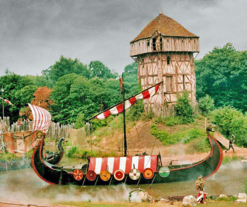 Modern reconstruction of a Viking longboat.