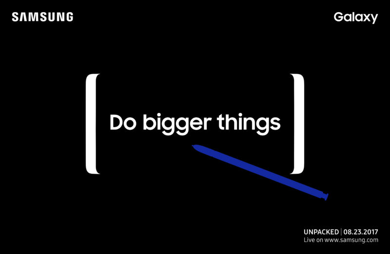 The Note 8 invitation.