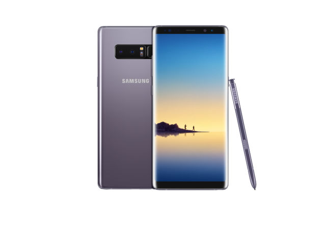 Galaxy Note8 in Orchid Gray.