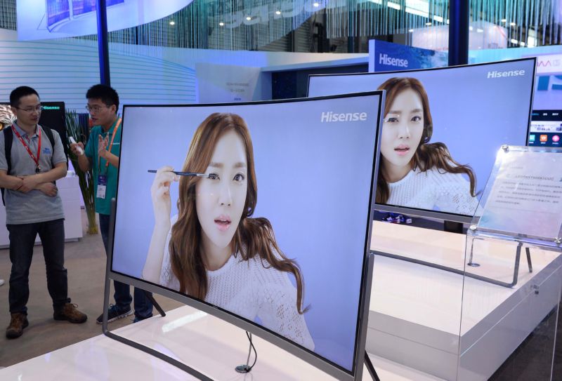 Hisense televisions at the Consumer Electronics Show in Asia in 2015. 