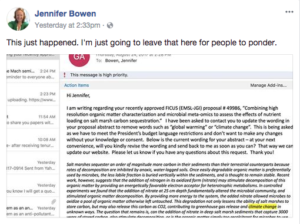 Email received by Jennifer Bowen from the DOE.