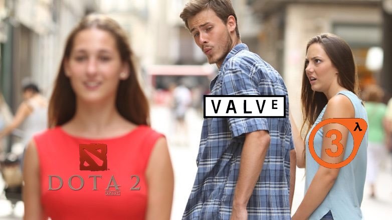 Meme artist’s conception of what’s going on at Valve these days.