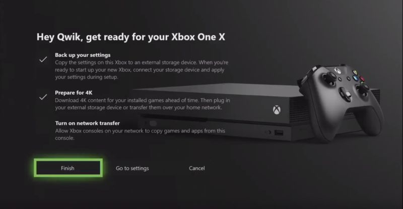 Microsoft Outlines The Upgrade Procedures For Xbox One X Ars