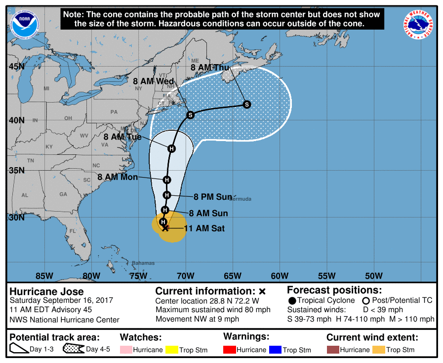 An update on Hurricane Jose and the next threat behind it Ars Technica