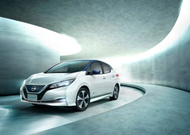 The all-new 2018 Nissan Leaf. When it arrives in January in the US, it will have a 150-mile range and a base price of under $30,000.