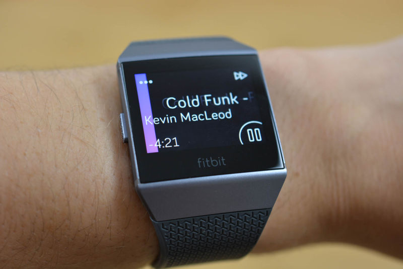 The Fitbit Ionic presently  lets you download euphony  to the device. 