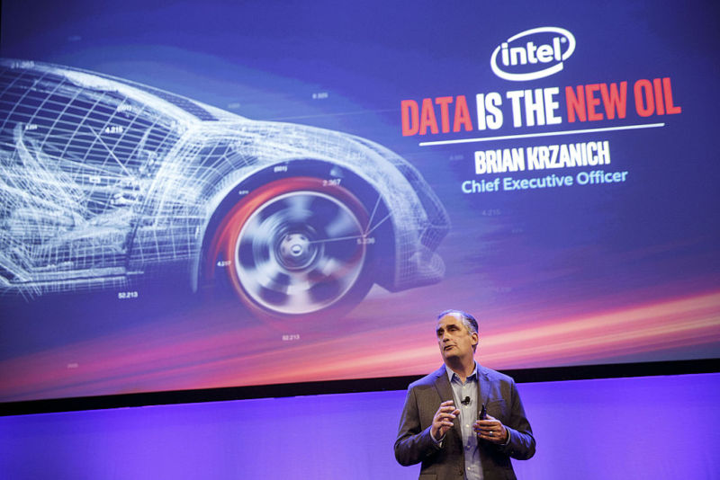 Brian Krzanich, chief executive officer of Intel Corp., speaks during Automobility LA ahead of the Los Angeles Auto Show in Los Angeles, California, US, on Tuesday, November 15, 2016. 