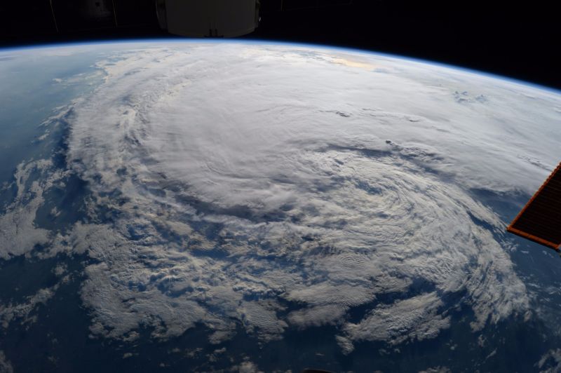 Harvey as seen from the International Space Station.