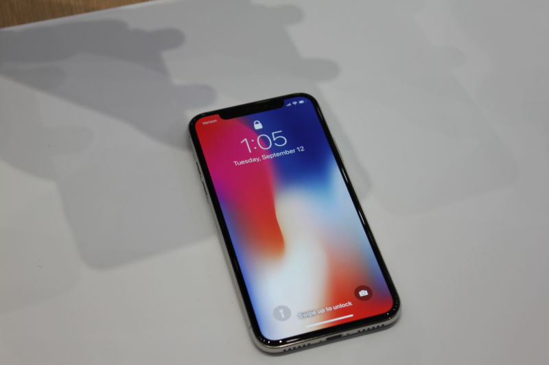 The display dominates the iPhone X.