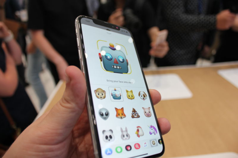 The Messages app has been augmented with a number of features that use the front-facing, 3D camera—including animojis.