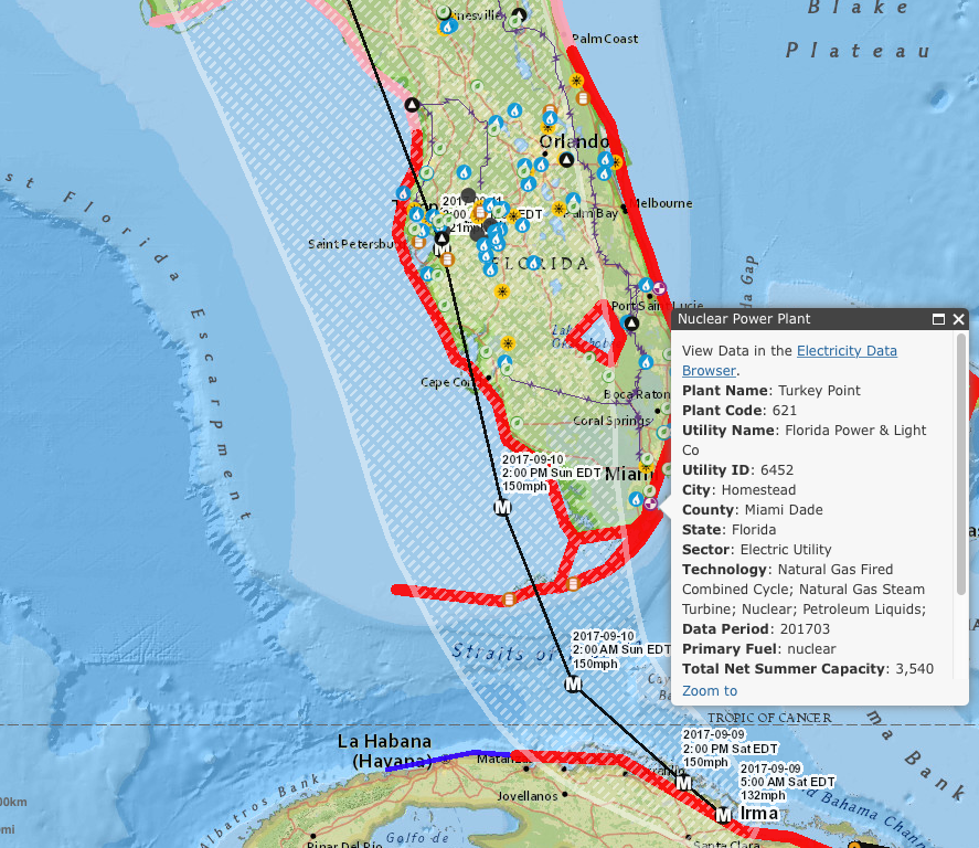 Nuclear Plants In Florida Map As Irma approaches nuclear plants in Florida, lessons from Andrew 