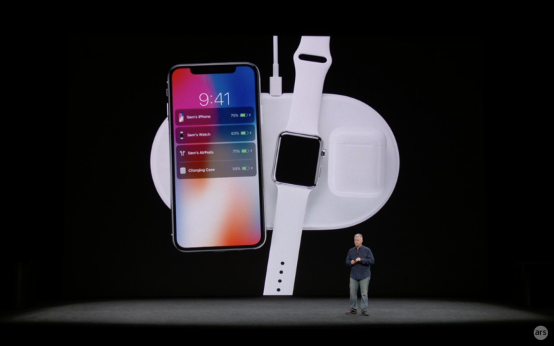 Apple introducing its AirPower wireless charging mat in September 2017.