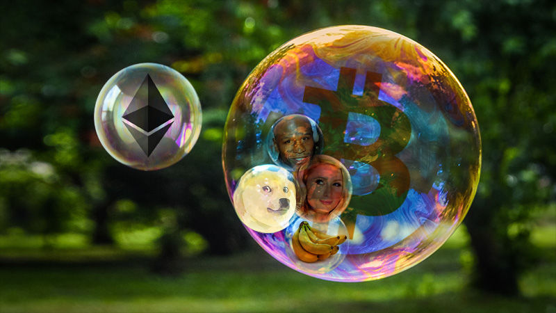 cryptocurrency in bubble