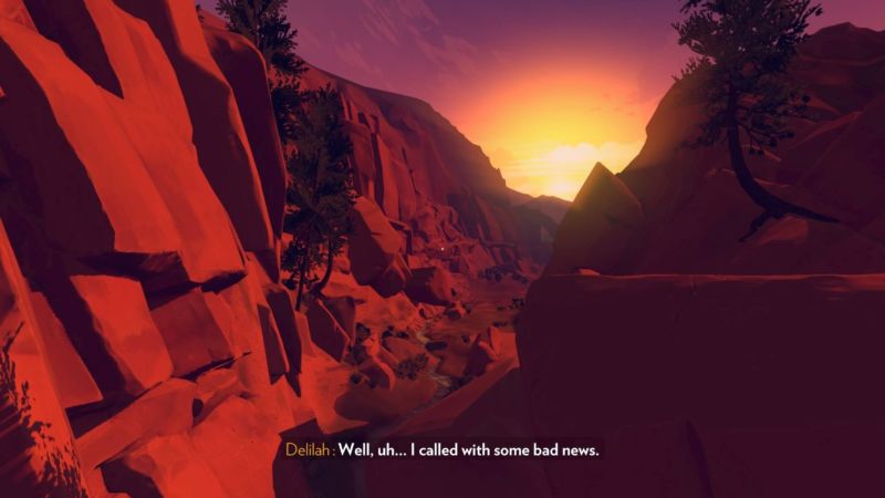 The kind of idyllic <em>FireWatch</em> scene that will no longer be allowed on PewDiePie's channel if Campo Santo has anything to say about it.
