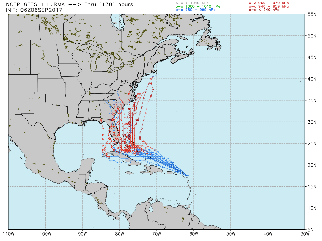 Hurricane Irma Spaghetti Charts