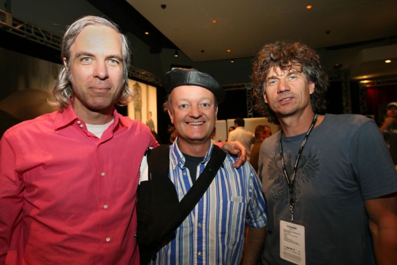 LAS VEGAS - JUNE 11:  Greg Scherick (L) at the CineVegas film festival in 2006.   Scherick has sued Gizmodo Media Group, claiming that an article in Jezebel  about his project "Superstar Machine" was libelous. 
