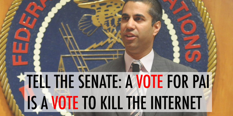 Free Press petition to block FCC Chairman Ajit Pai's re-confirmation.