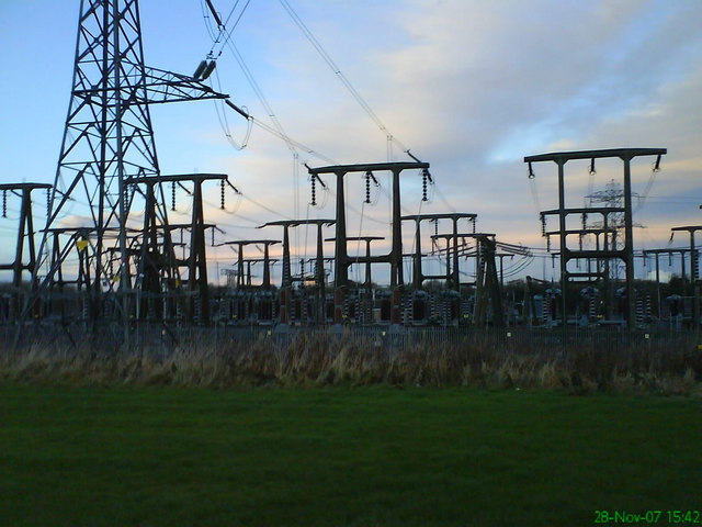 Power grid in Gowkthrapple, UK.