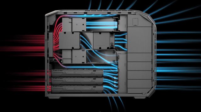 The airflow through the Z8 is very fancy.