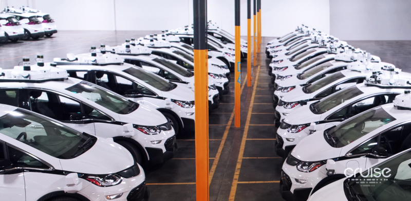 Cruise second-generation test vehicles, assembled at GM’s Lake Orion plant in Michigan.