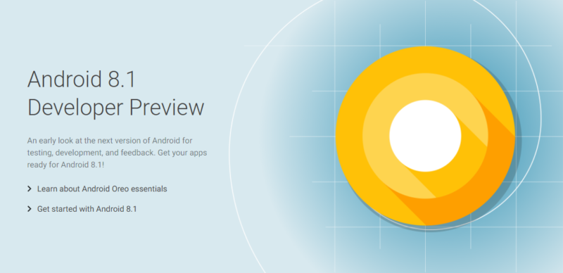 android 8.1 developer preview