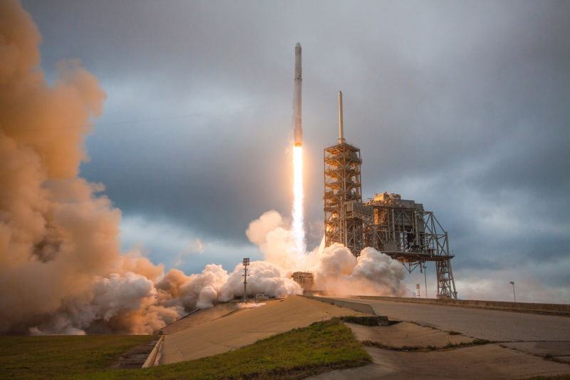 The Falcon 9 first stage being used Wednesday first flew in February, 2017, on the CRS-10 space station supply mission.