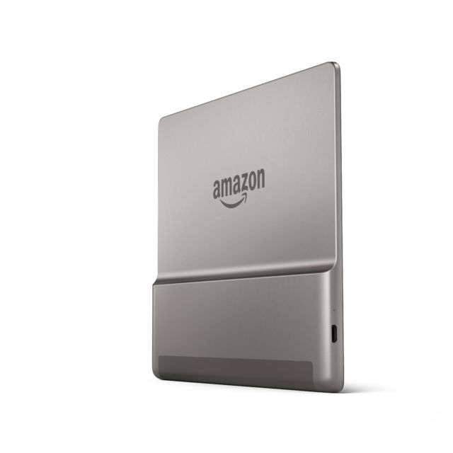 The new Kindle Oasis has an aluminum back. Sadly, it also uses an old micro-USB port.