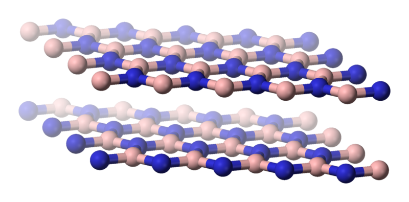 Hexagonal boron nitride, one of the materials used here.