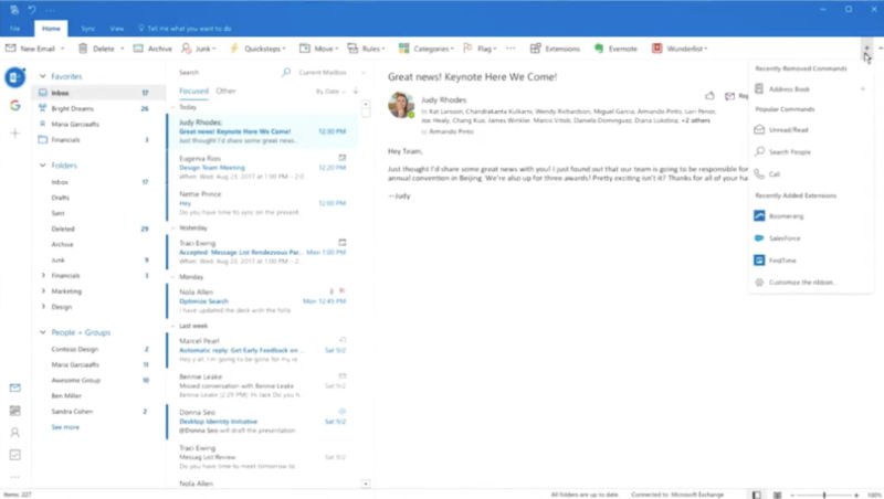 Desktop Outlook will get a redesign with the biggest changes happening on Macs