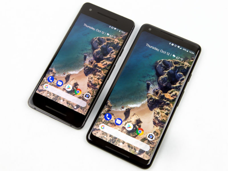 The Pixel 2 and Pixel 2 XL.