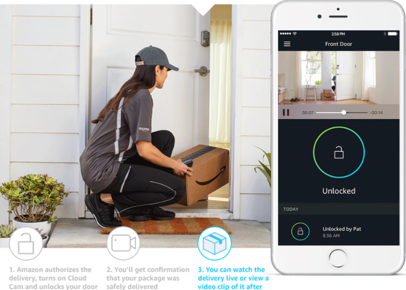 Amazon Key unlocks your door for in-home package deliveries
