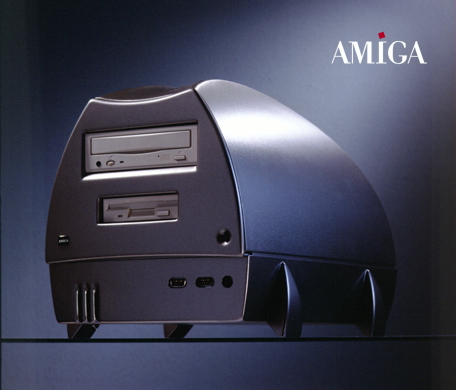 Publicity photo for the ESCOM Amiga Walker prototype.