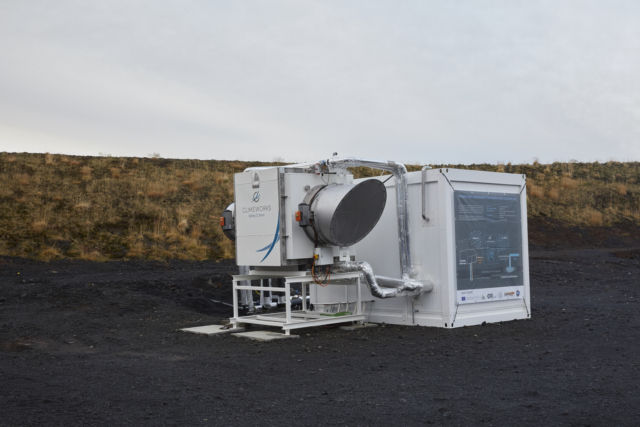 Climeworks' first pilot carbon capture unit in Iceland.