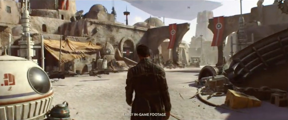 EA has now dramatically shifted the development of the above unnamed Star Wars game. This image is from E3 2016; Visceral's game had long been hidden from the public with a way-off release target of 2019.