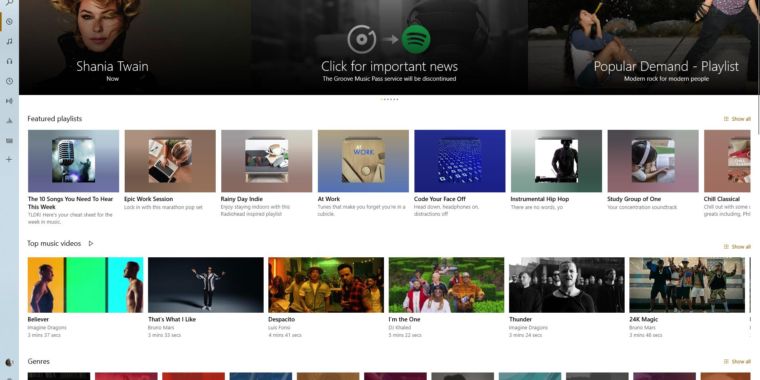 Microsoft getting out of the music biz, moving Groove subs to Spotify