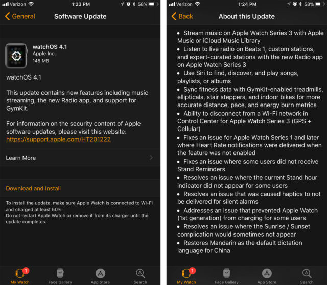 All-new features in watchOS 4.1