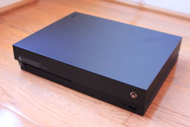 Photograph of XBox One X.