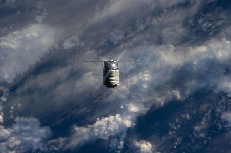 The first Cygnus commercial cargo spacecraft built by Orbital Sciences Corp. flew to the International Space Station in 2013.