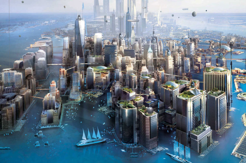 Cover detail from New York 2140, by Kim Stanley Robinson. 