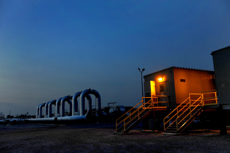 This is the pipeline pumping station for the Keystone operations in Steele City, Nebraska.  Steele City is a strategic location for the Keystone Pipeline projects.